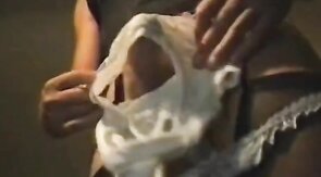 First Time with Pad in Panties - Vintage Amateur Crossdresser Fun!