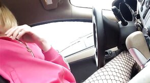 Sissy Cums In The Car: Outdoor Amateur Fun