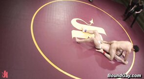 Gay Muscle Wrestling Fuck and Facial