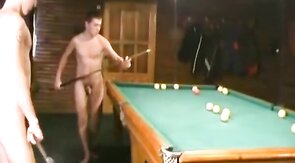 Nude Russian Soldiers Playing Pool