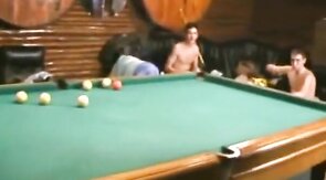 Nude Russian Soldiers Playing Pool