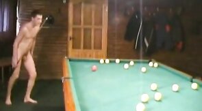 Nude Russian Soldiers Playing Pool