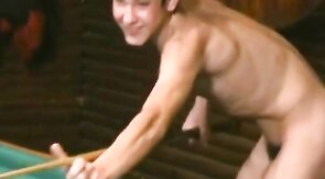 Nude Russian Soldiers Playing Pool