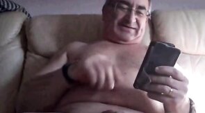 Bearded Spanish Grandpa Jacks Off on Webcam