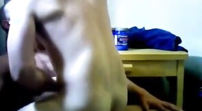 Bareback Amateur Rides a Cock