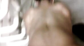 Bareback Staircase Fuck with Big Black Cock