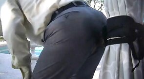 Daddy Rides Dildo in Dress Clothes