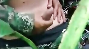 Soldier Beats Off Outdoors - Amateur Latin Military Handjob