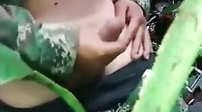 Soldier Beats Off Outdoors - Amateur Latin Military Handjob