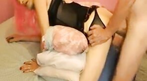 Pink-Haired Crossdresser Takes a Huge Cock Bareback