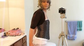 Big Cock Handjob for Crossdresser Samantha