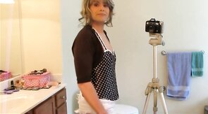 Big Cock Handjob for Crossdresser Samantha