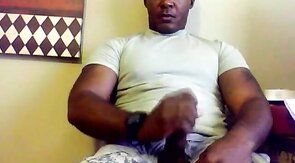 Black Military Man Jerks Off and Cums Solo