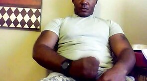 Black Military Man Jerks Off and Cums Solo