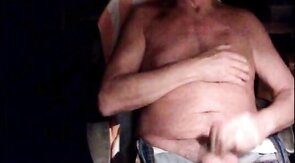 Grandpa Strokes His Small Cock