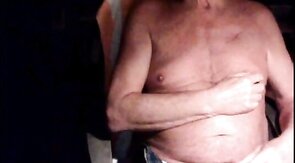 Grandpa Strokes His Small Cock