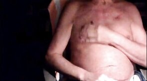 Grandpa Strokes His Small Cock