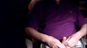 Grandpa Strokes His Small Cock