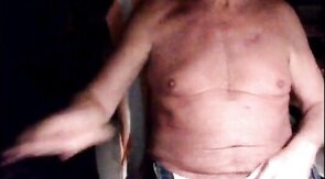 Grandpa Strokes His Small Cock