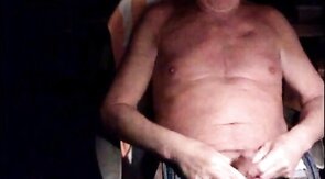Grandpa Strokes His Small Cock