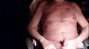 Grandpa Strokes His Small Cock