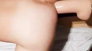 Twink Takes Huge Dildo in Ass on Webcam