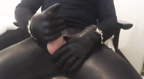 Leather-clad Solo Play