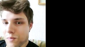 Cucumber anal play and masturbation with a twink.