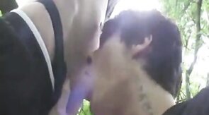 Bareback Amateur Twink Fuck in the Woods