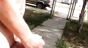 Twink's Outdoor Handjob Caught on Webcam