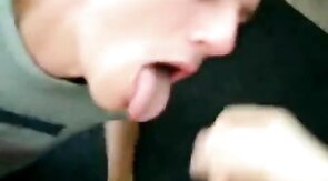 Twink Gets a Mouthful of Cum from Big Cock