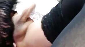 Asian Crossdresser Jerks Off in Costume