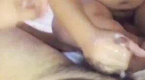 Messy Fun: Asian Chub Gives Bear a Handjob