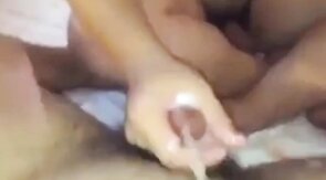 Messy Fun: Asian Chub Gives Bear a Handjob