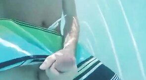 Public Pool Masturbation Caught on Tape