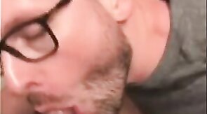 Black Guy Fucks White Guy's Mouth with Big Cock