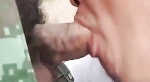 Outdoor Blowjob with Thai Man, Swallowing Cum