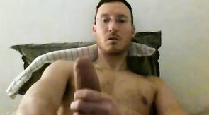 Big Veiny Uncut Cock Cums - Frenchy Shooter Amateur Webcam Solo