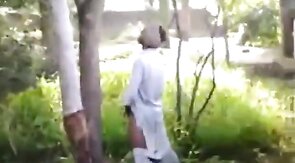 Indian Guy Strokes His Big Cock Outdoors