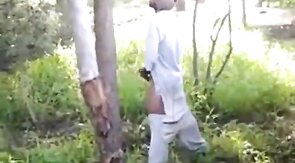 Indian Guy Strokes His Big Cock Outdoors