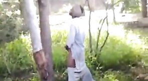 Indian Guy Strokes His Big Cock Outdoors