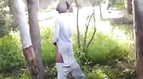 Indian Guy Strokes His Big Cock Outdoors