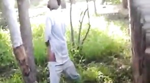 Indian Guy Strokes His Big Cock Outdoors