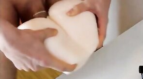 Twink Plays With His Sex Toy and Cums Hard