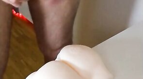 Twink Plays With His Sex Toy and Cums Hard