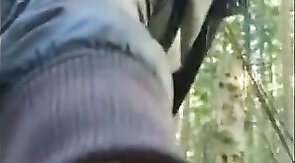 Bareback Adventure with a Stranger Bear Outdoors