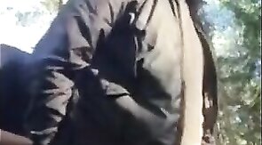 Bareback Adventure with a Stranger Bear Outdoors