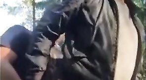 Bareback Adventure with a Stranger Bear Outdoors