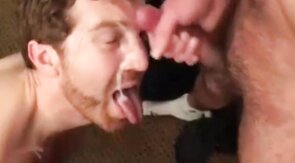 Twink's Facial Fun with Big-Cock Buddies