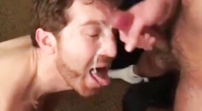Twink's Facial Fun with Big-Cock Buddies